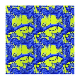 Leopards on Tree 2 Fabric Wall Covering by Chiara Mennini for Midsummer-Milano For Sale