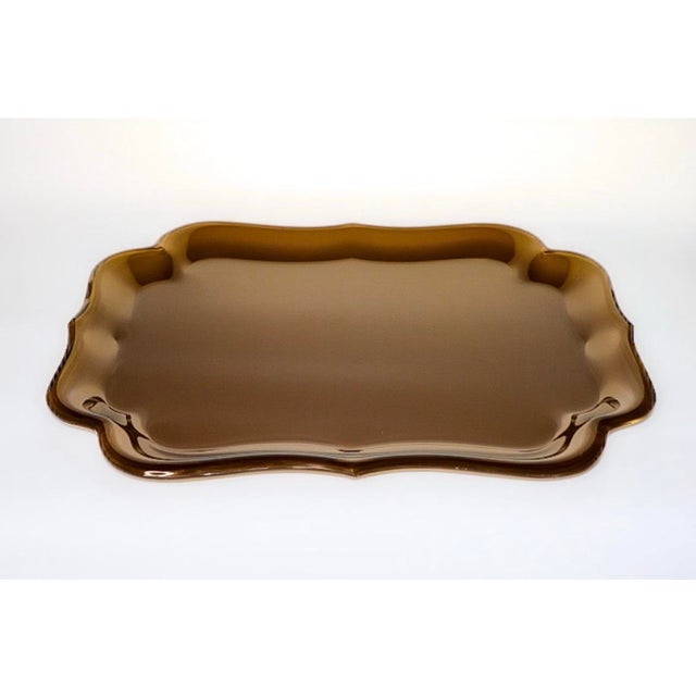 A rare and iconic Barockbrickan Baroque Tray in a warm, luminous Amber tone. Manufactured in Italy by Spisani and retailed...