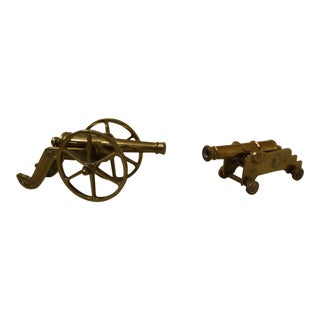 Virginia Metalcrafters Model Brass Cannons - a Pair For Sale