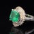 Sgl Certified 3.32 Carat Emerald Diamond Platinum Ring, Size 6 For Sale - Image 9 of 9