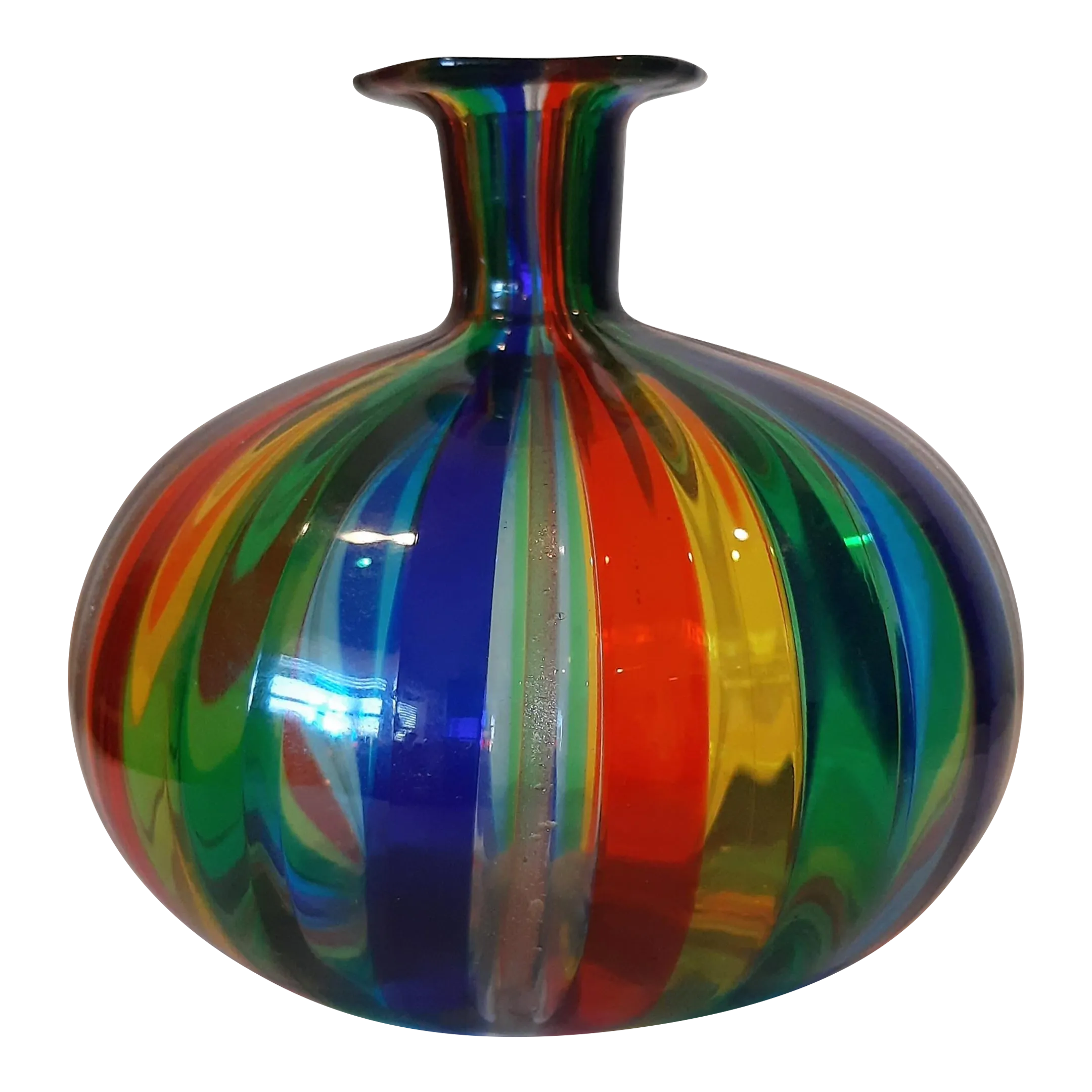 Mid Century Oggetti Italian Art Glass Venini Murano Rainbow