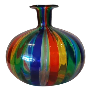 Mid Century Oggetti Italian Art Glass Venini Murano Rainbow Adventurene