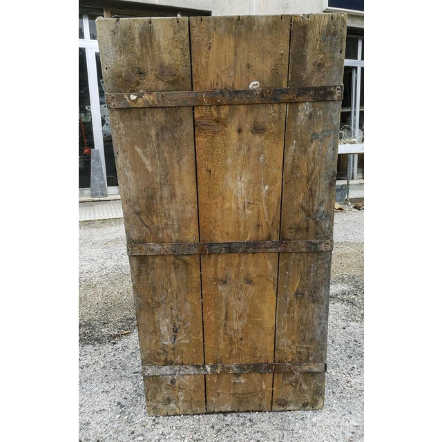 Green Travel Trunk in Green Varnished Wood, 1900s For Sale - Image 8 of 18