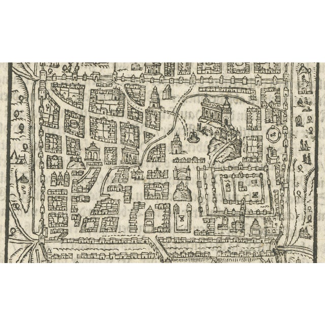 Antique Woodcut Map of Jerusalem from Abraham Saurs Städte-Buch, 1658 For Sale - Image 4 of 9