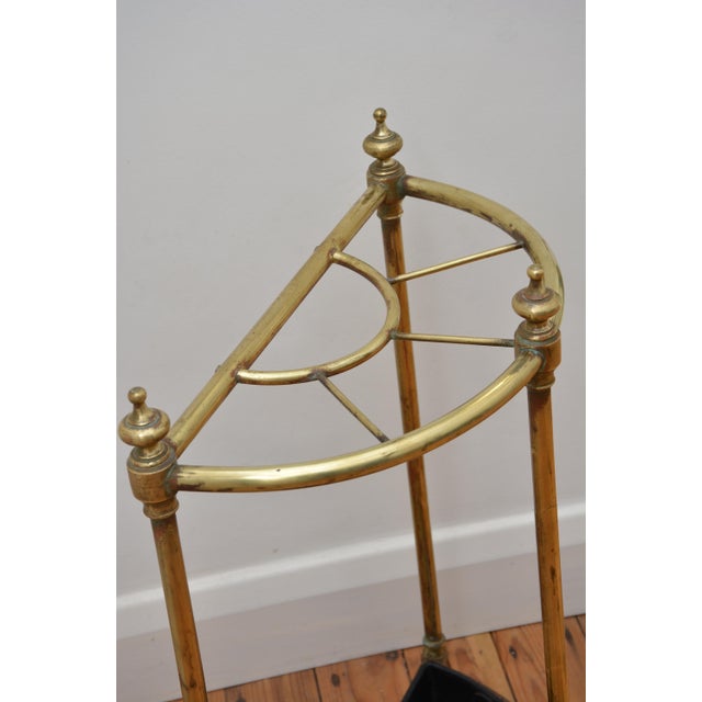 Antique Victorian Umbrella Stand in Brass, 1870 For Sale - Image 6 of 14
