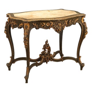 Italian Baroque Carved Wood Table For Sale