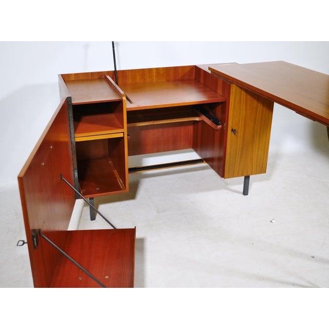 Wood Mid-Century Modern Sideboard with Desk in Teak, 1960s For Sale - Image 7 of 13