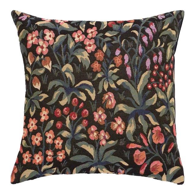 Thousand Flowers Cushion With Feather Filler - 33x33cm (13"x13") For Sale