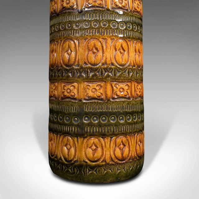 Green 1970s Vintage German Ceramic Flower Vase For Sale - Image 8 of 10