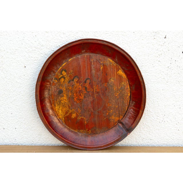 Antique Gilded Wood Offering Tray For Sale In Los Angeles - Image 6 of 7