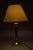 Gold Vintage Brass Table Lamp with Burgundy Column, 1950s For Sale - Image 8 of 11