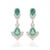 Victorian 4.23ct Columbian Emerald & 2.18ct Diamond 14k Gold Victorian Style Statement Earrings- A Pair For Sale - Image 3 of 8