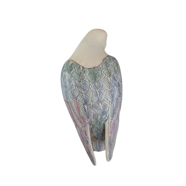 Vintage Chinoiserie Porcelain Dove Bird Figurine For Sale - Image 4 of 12