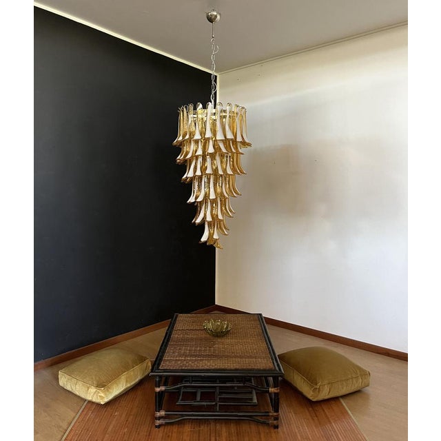 Large Italian Murano Glass Spiral Chandelier, 1990s For Sale - Image 12 of 18