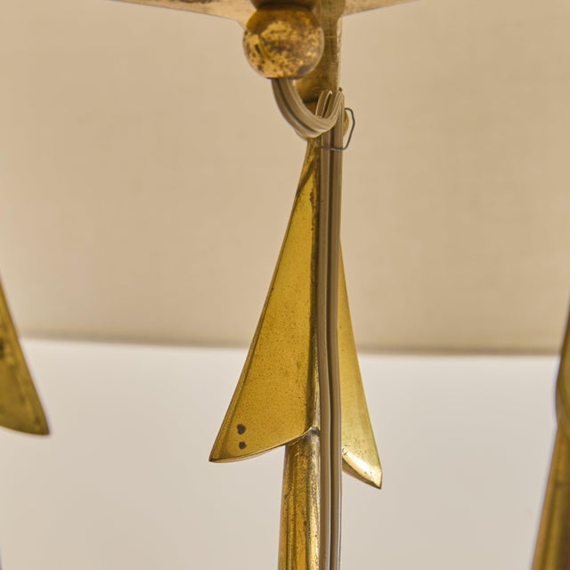 1950s French Brass Arrow Floor Lamp by Marcel Guillemard For Sale - Image 12 of 12
