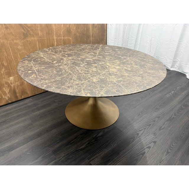 2020s Rh Aero Stone Round Dining Table – 60" For Sale - Image 5 of 18