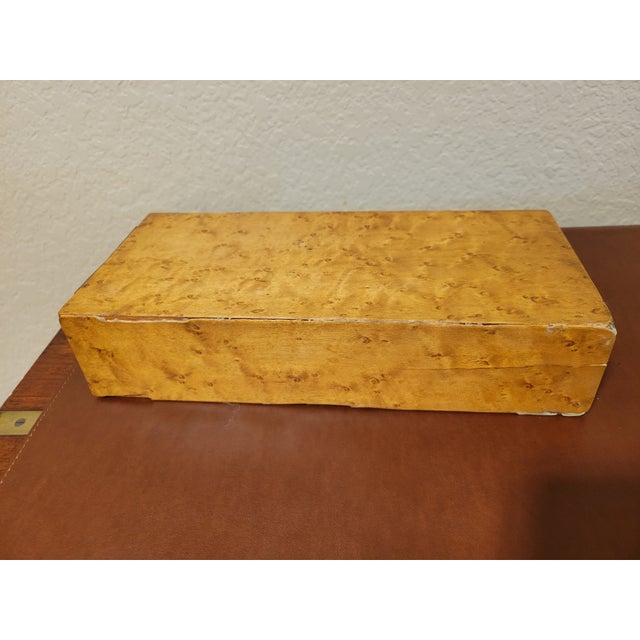 Wood Antique Birdseye Maple Drawer Box For Sale - Image 7 of 8