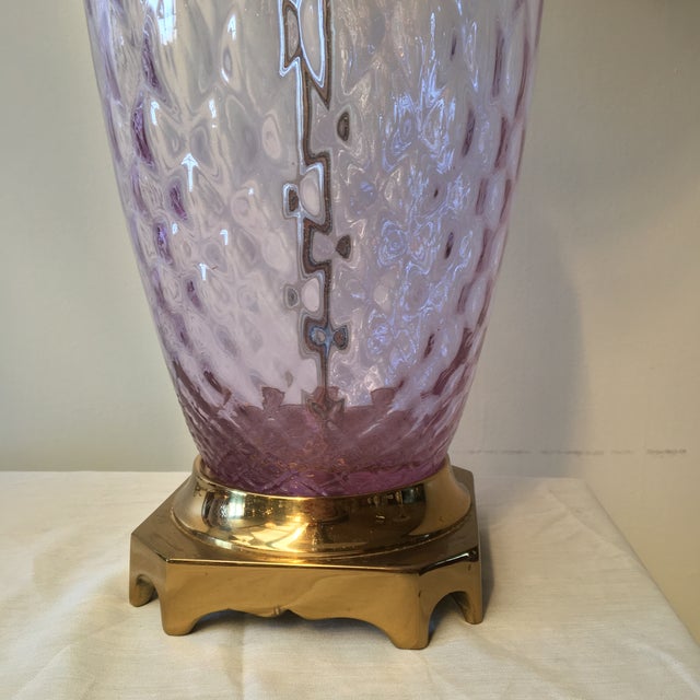 Paul Hanson Italian Optic Glass Lamps A Pair Chairish