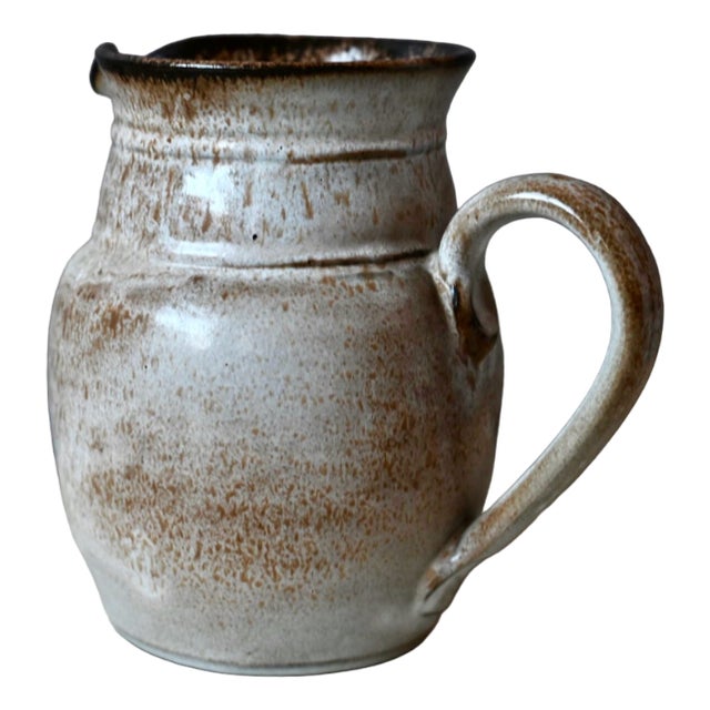 Sandstone Ceramic Pitcher by Serafino Ferraro for Vallauris, 1970s For Sale