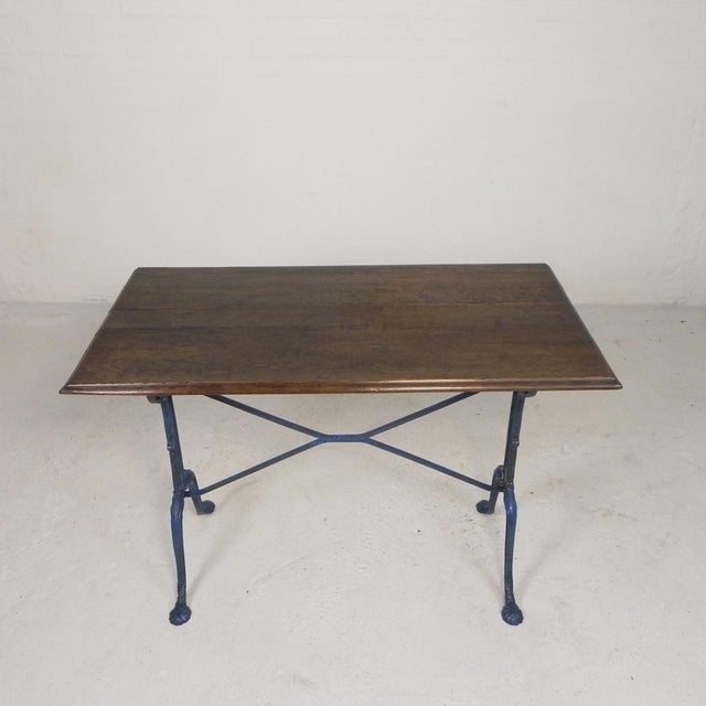 Bistro Table with Oak Top, 1930s For Sale - Image 9 of 18