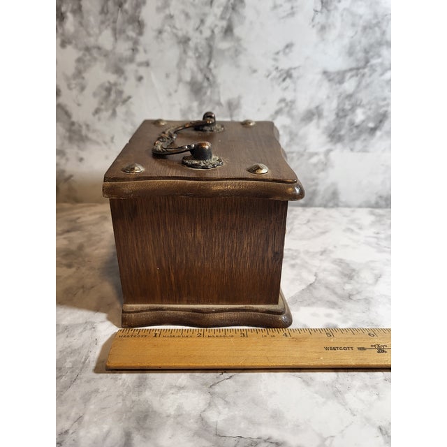 Vintage Wood Cork Coaster Set - 8 Drawer Coasters in Chest For Sale - Image 15 of 17