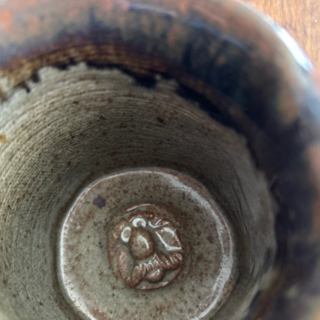 Mid-Century Modern Vintage 1960's Ugly Face Stoneware Mug For Sale - Image 3 of 6