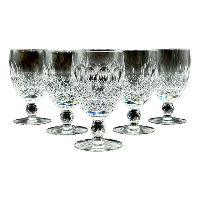 Waterford Crystal Colleen Short Stemmed Wine Glass Goblets, 1960s, Set of 6 For Sale