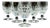 Waterford Crystal Colleen Short Stemmed Wine Glass Goblets, 1960s, Set of 6 For Sale