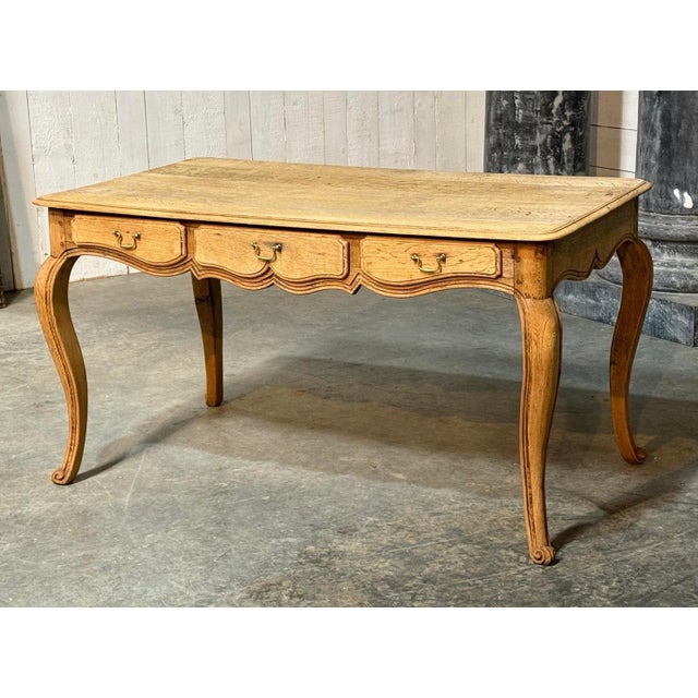 French Versatile Dining Table in Bleached Oak, 1890 For Sale - Image 16 of 16