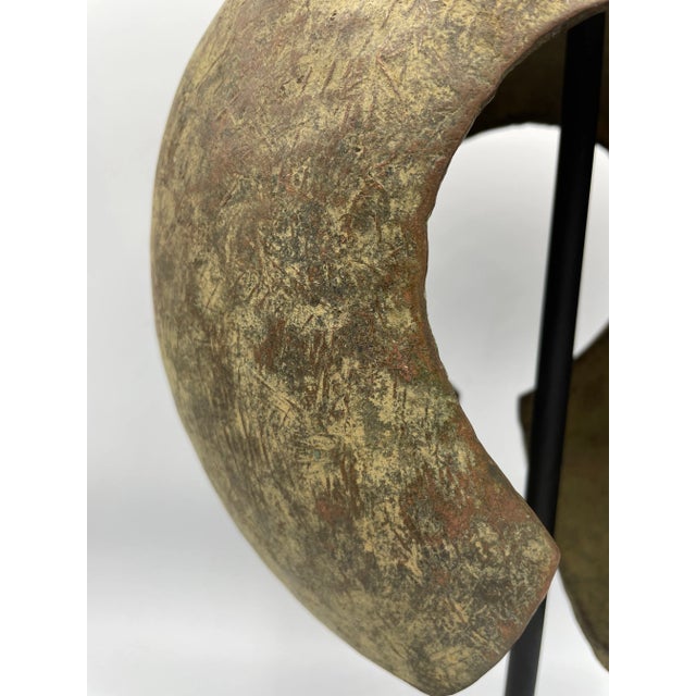 19th Century Antique African Mounted Copper Mbole Sculptural Currency Form For Sale - Image 5 of 6