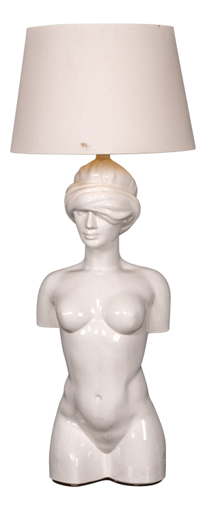 Vintage Italian Ceramic Table Lamp by Giulio Ciniglia for Vivai Del Sud, 1970