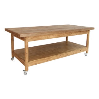 Large Vintage Worktable, 1930s For Sale