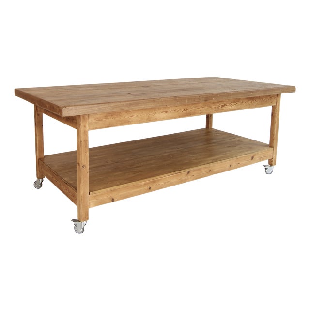 Large Vintage Worktable, 1930s For Sale