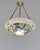Art Deco Loys Lucha French Art Deco Pendant Light 1930s - Blue White Floral Enameled Bowl For Sale - Image 3 of 13