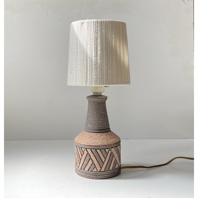 Brown Vintage Italian Sgraffito Table Lamp from Fratelli Fanciullacci, 1960s For Sale - Image 8 of 8