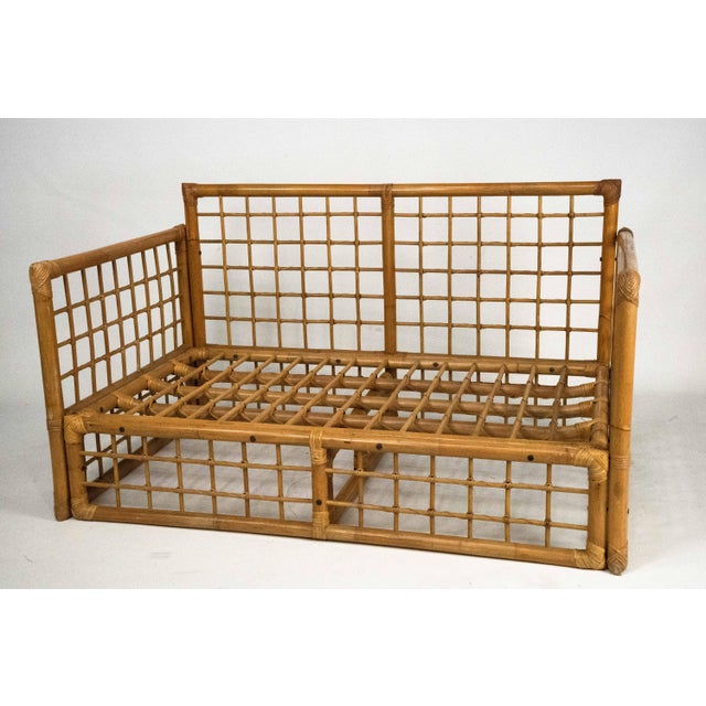 Wood Mid-Century Modern Italian Tropical Chic Loveseat by Vivai Del Sud, 1960s For Sale - Image 7 of 12