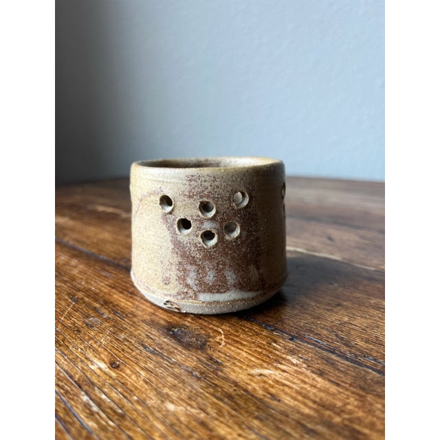 Studio Pottery Stoneware Votive Candle Holder/Small Bowl, Signed Lessenden For Sale - Image 4 of 10