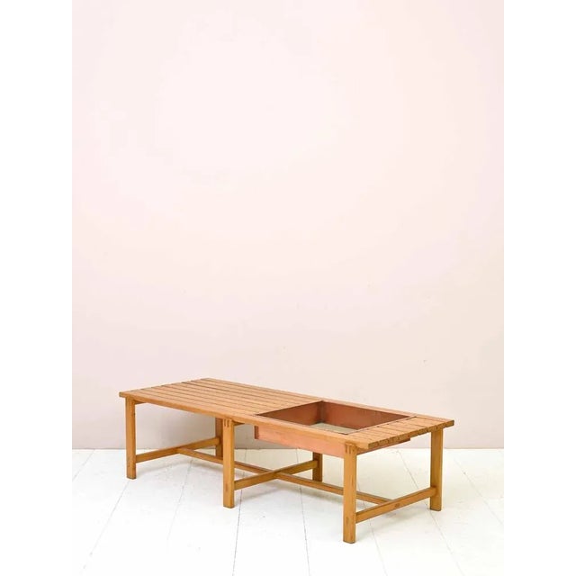 Scandinavian Bench with Planter, 1960s For Sale - Image 3 of 10