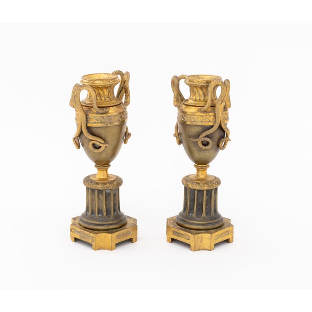 Louis XVI Style Ormolu Bronze Cassolettes, Pair For Sale - Image 4 of 10
