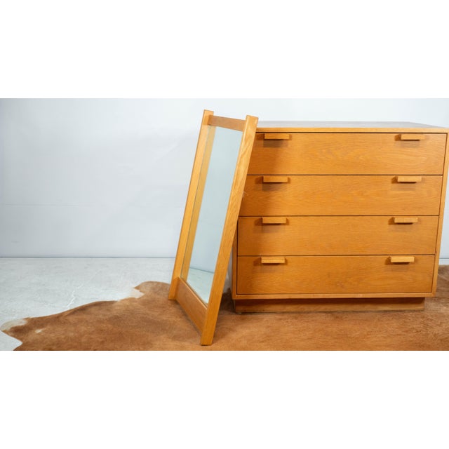 1980s Vintage Charles Webb White Oak Mirror For Sale - Image 5 of 18