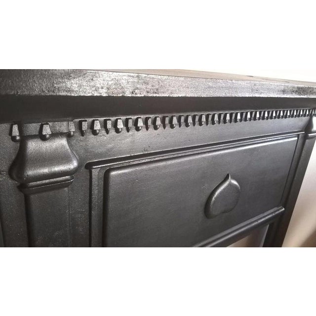 Early 20th Century Edwardian Arts and Crafts Cast Iron Fireplace Surround, 1908 For Sale - Image 5 of 13