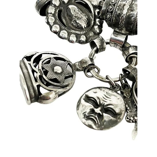 19th Century Dutch Silver Chatelaine with 4 Cachets and Charms For Sale - Image 5 of 9