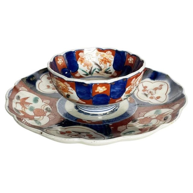 19th Century Japanese Plate and Bowl Set, Set of 2 For Sale - Image 17 of 17