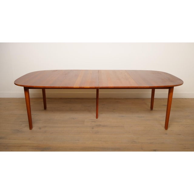 Vintage Round Dining Table in Teak, 1950s For Sale - Image 14 of 14
