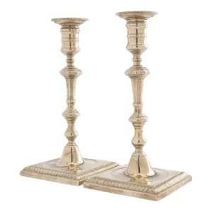 Pair of George II Paktong Candlesticks (1750-60)