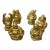Set of 6 Feng Shui Gold Tone Composite 3” Laughing Buddha Figurines For Sale