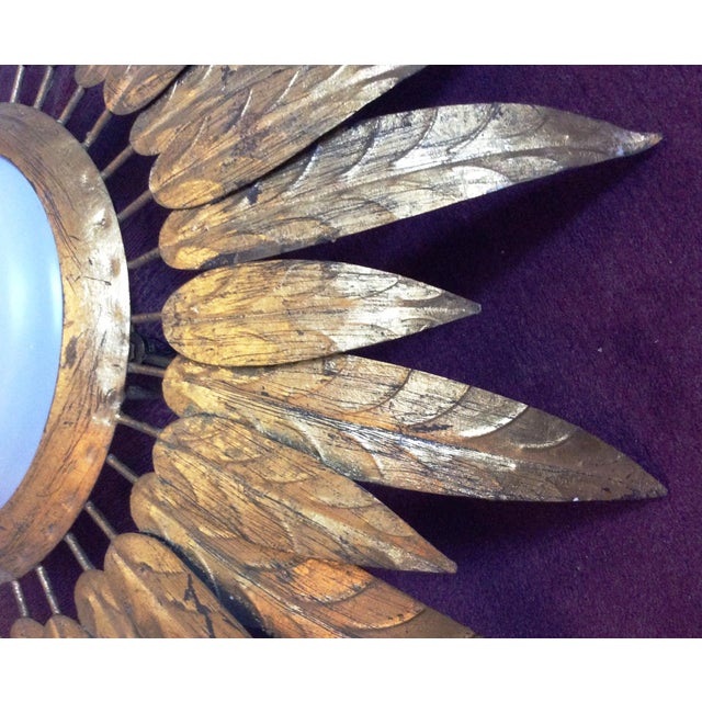 1960s Golden Iron Ceiling Lamp from Ferro Art, 1960s For Sale - Image 5 of 10