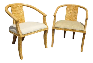 Designer Carlo Pessina Madura Arm Chairs - a Pair