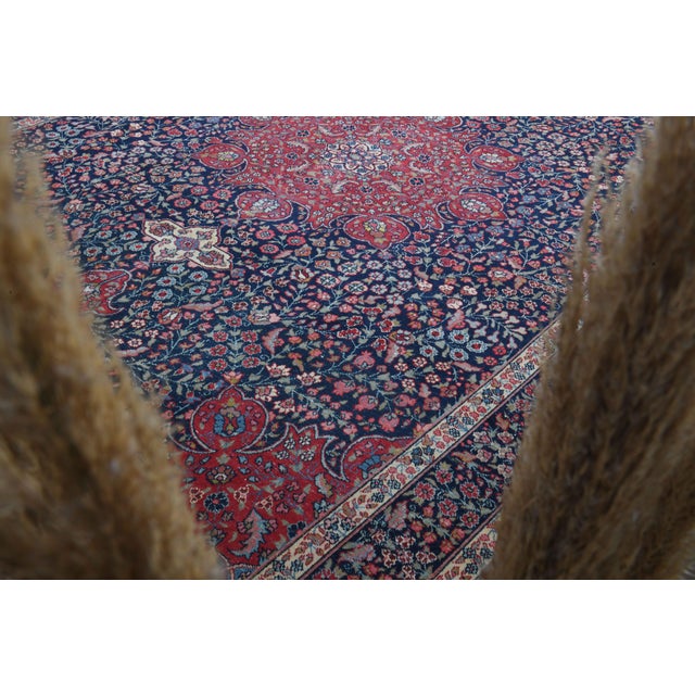 1960s Vintage Persian Handmade Wool Cotton Light Red Area Rug For Sale - Image 11 of 11