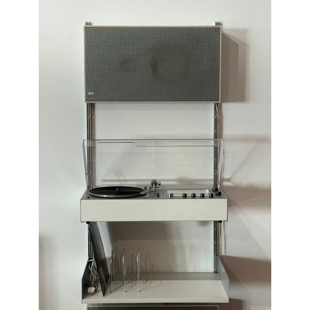 Braun wall mounted audio system designed by Dieter Rams for Braun, 1970s. Equip with Braun Audio 300, L46 wall speakers,...